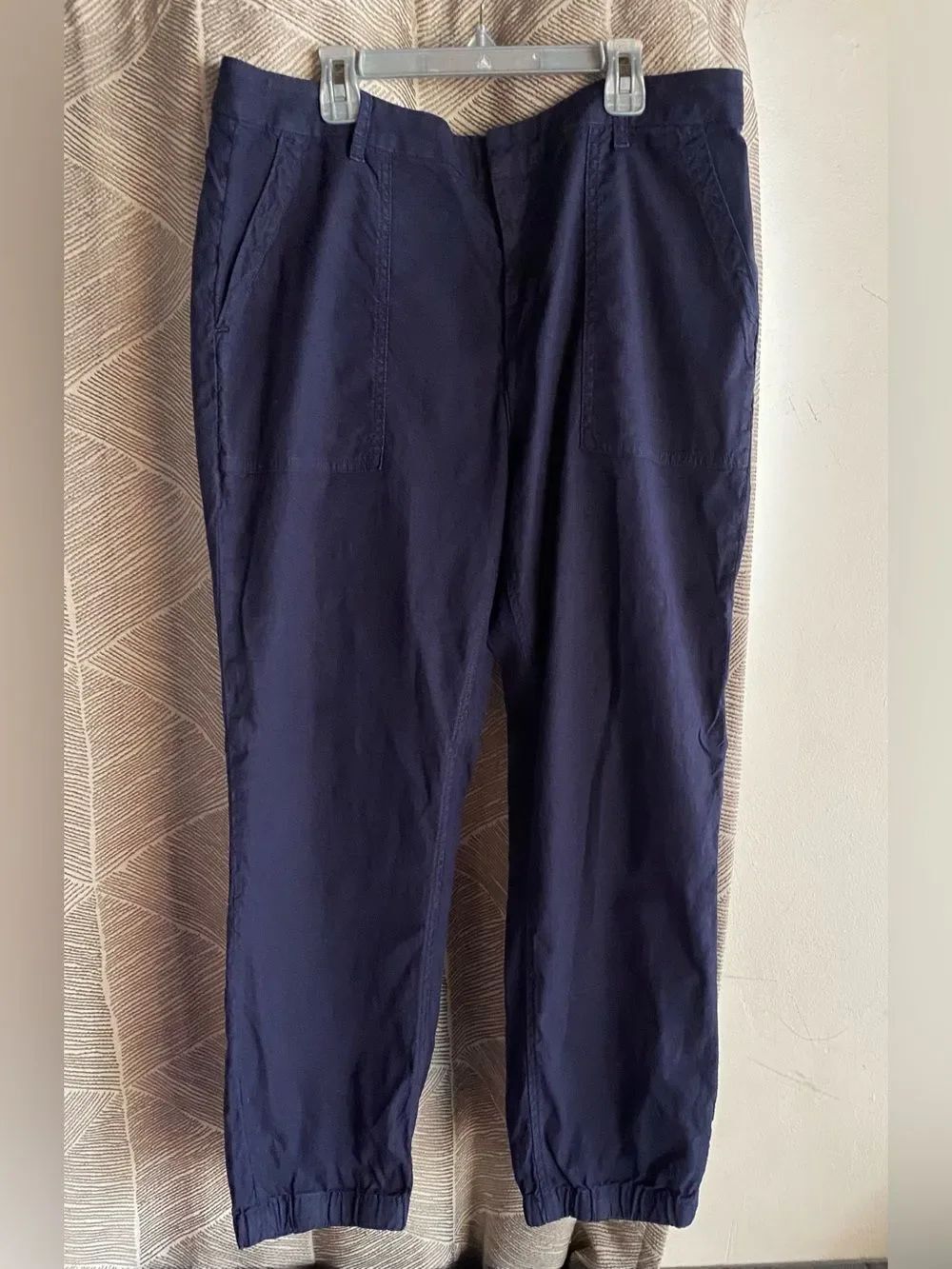 Frank & Eileen Jameson Jogger Pants Blue Pockets Sz 12